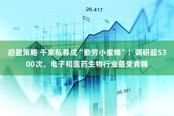 启盈策略 千家私募成“勤劳小蜜蜂”！调研超5300次，电子和医药生物行业最受青睐
